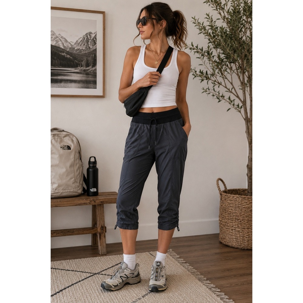 The North Face Aphrodite 2.0 Capri Pants Gray Hiking Outdoor Womens XL